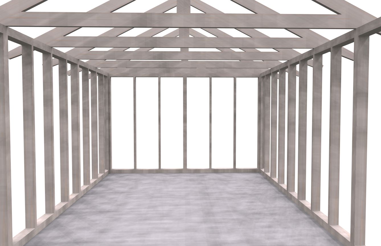 Attefallshus / Garage stomme 7200×3940 mm