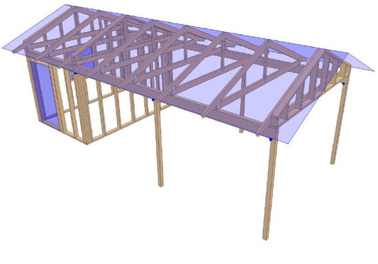 Carport med förråd
