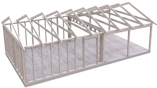 Garage med carport